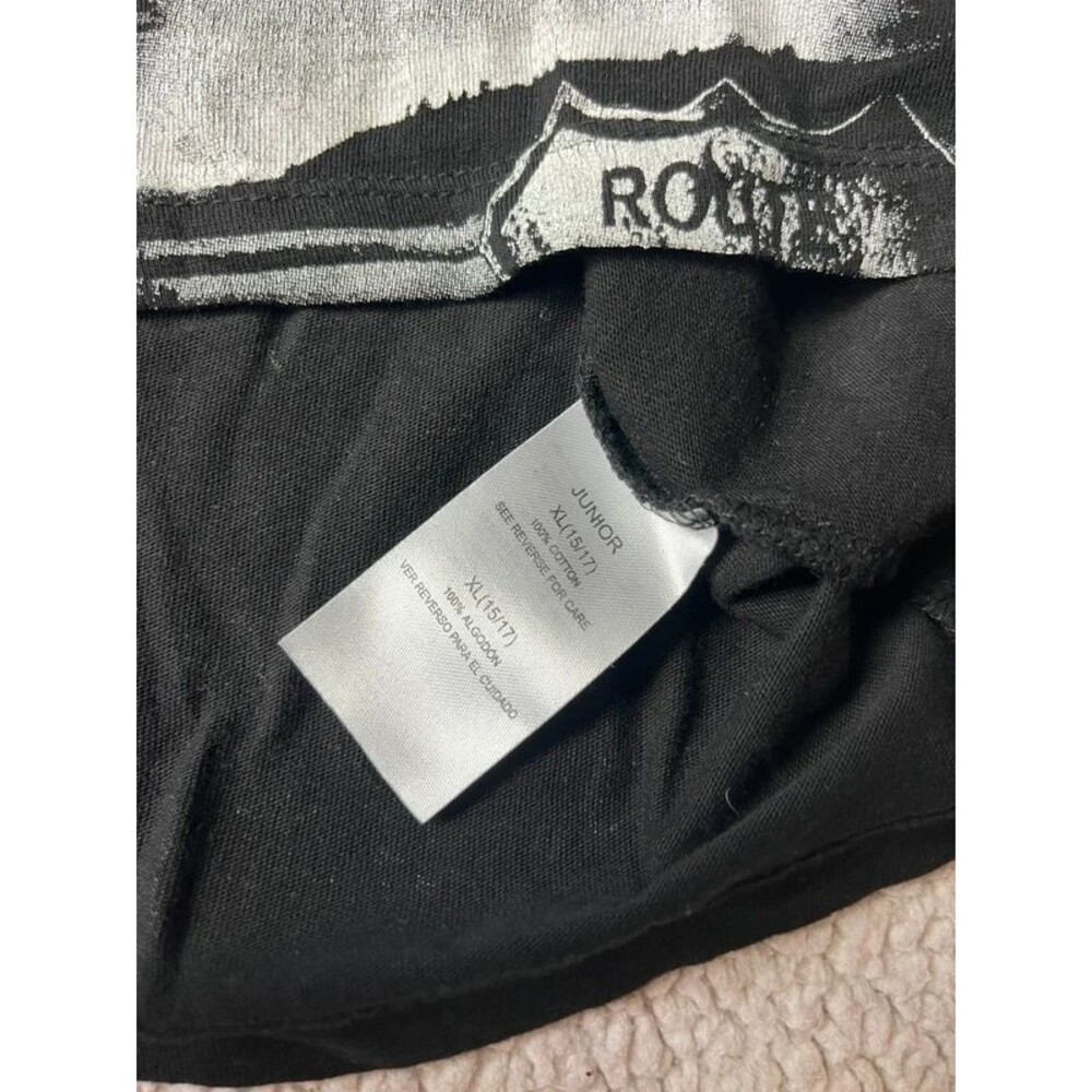 Vintage Y2K Route 66 Black & White Car Graphic Tshirt Womens M or Juniors XL - Picture 3 of 5